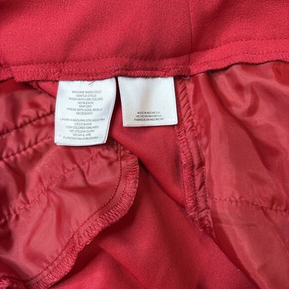 Anne Klein Dress Pants Red  Comfort Knit Womens Sz 16 Straight Leg - Picture 10 of 11